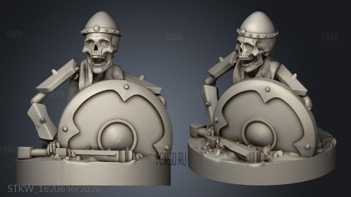 Rising skeleton stl model for CNC