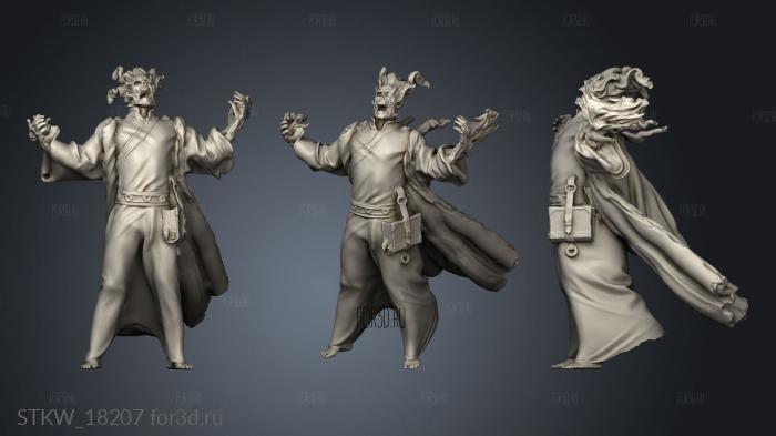 Ritual Lich Diorama Sorcerer stl model for CNC