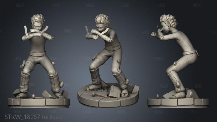 Rock Lee Naruto stl model for CNC