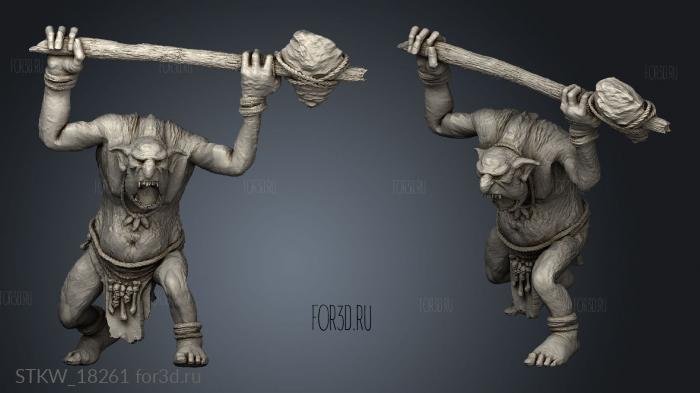 Stone Troll 3d stl модель для ЧПУ