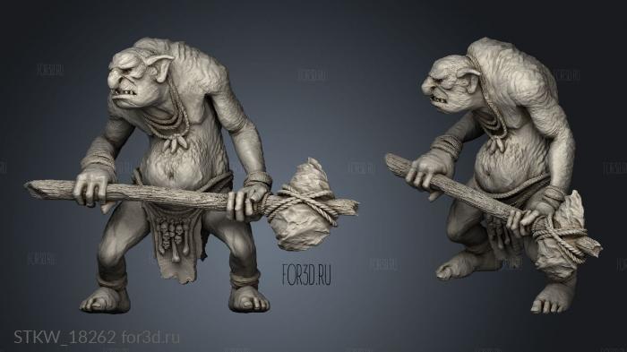 Stone Troll 3d stl модель для ЧПУ