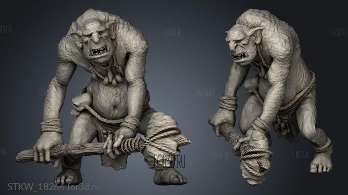 Stone Troll 3d stl модель для ЧПУ