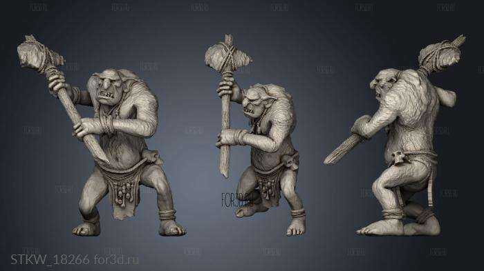 Stone Troll 3d stl модель для ЧПУ