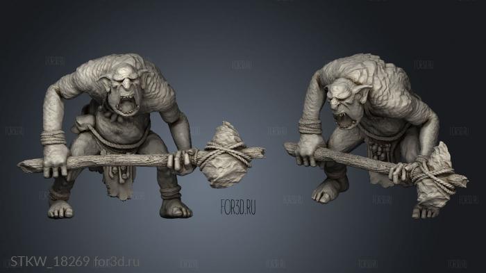 Stone Troll 3d stl модель для ЧПУ