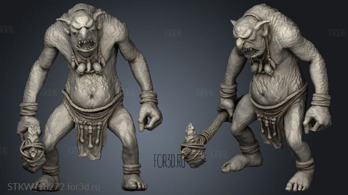 Troll 3d stl модель для ЧПУ