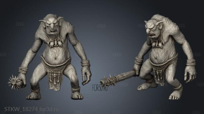 Troll 3d stl модель для ЧПУ