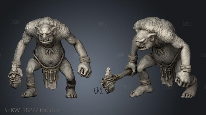 Troll 3d stl модель для ЧПУ