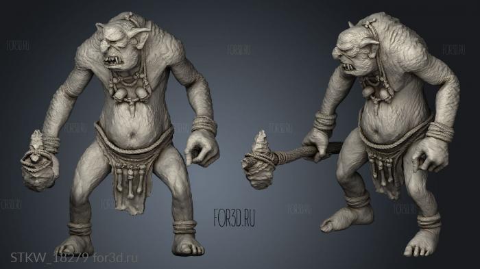 Troll 3d stl модель для ЧПУ