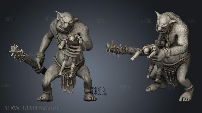 Troll Soldier Grab stl model for CNC