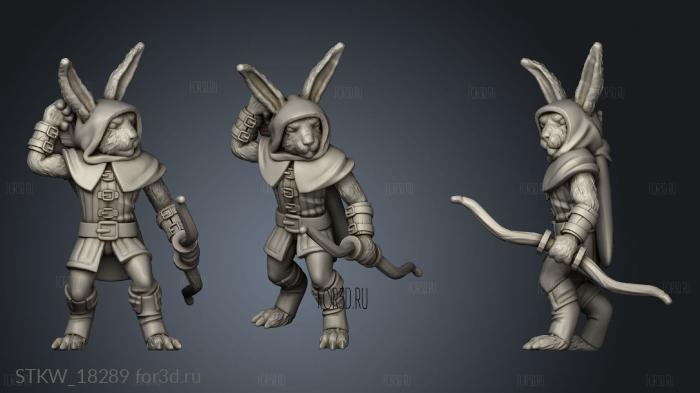 Bunny Archer stl model for CNC