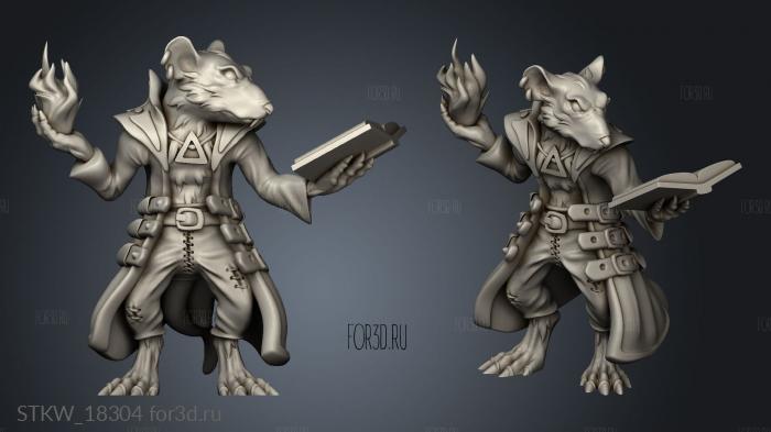 Rat Wizard stl model for CNC