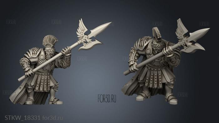 halberd units stl model for CNC