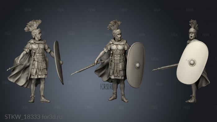 Roman Pratorian Centurion gkhell Minormoust SPQR Scroll stl model for CNC