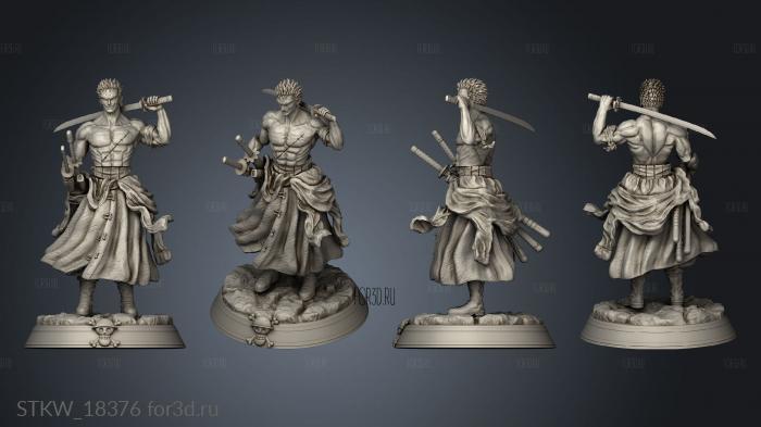 Roronoa Zoro stl model for CNC