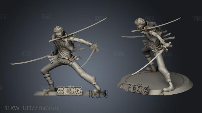 Roronoa Zoro Figure Sekai Sculpture 3d stl модель для ЧПУ