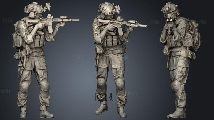 Soldier 07 stl model for CNC