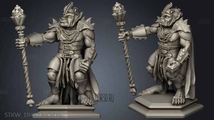 king orc 3d stl модель для ЧПУ