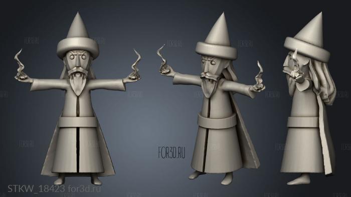 little wizard stl model for CNC