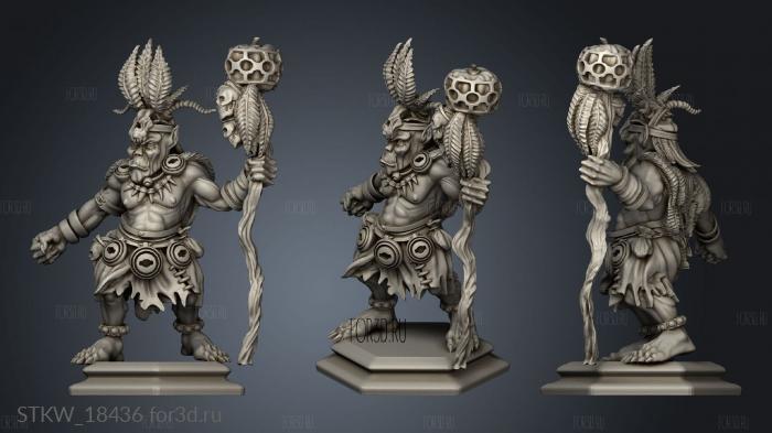 Rough and Tumble shaman stl model for CNC