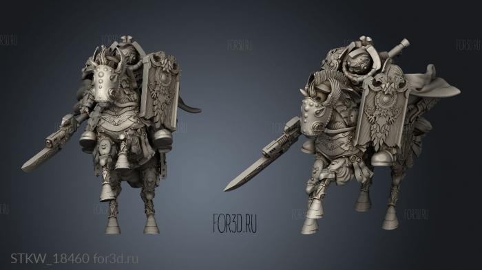 Mounted Cybernetic Cape Custodes stl model for CNC