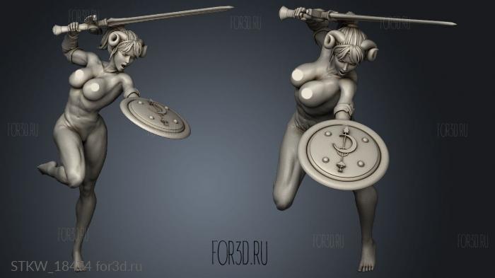 fighter nude stl model for CNC