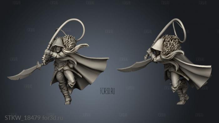 Drow Fighter stl model for CNC