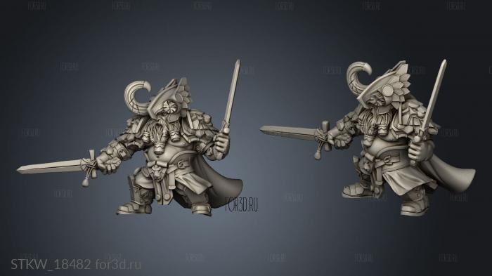 Dwarf Warrior stl model for CNC