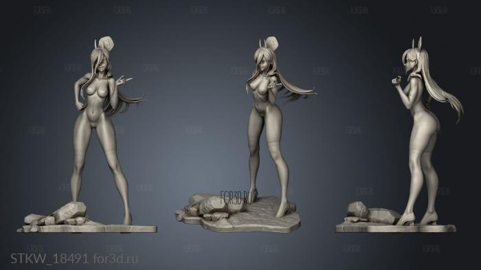 Rubim Chainsaw man Power Assemble Nsfw stl model for CNC