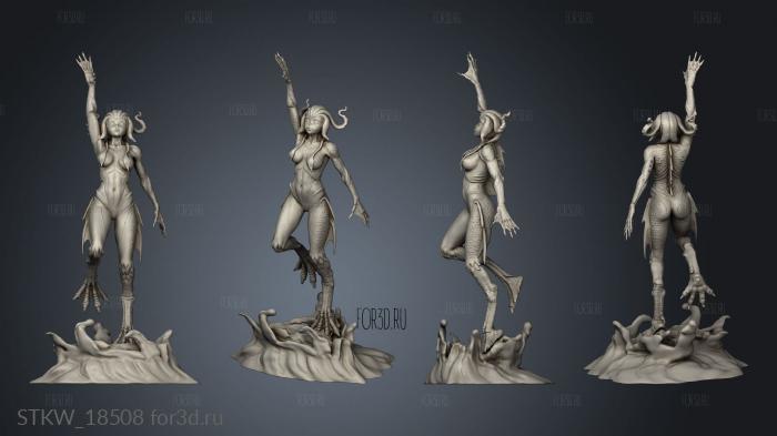 Deep One Female Emerging stl model for CNC
