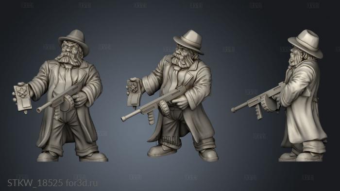 Dwarf Detective stl model for CNC