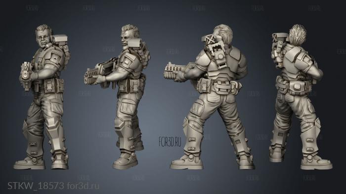 MARINE PVT BILLY JOE CROWFORD stl model for CNC