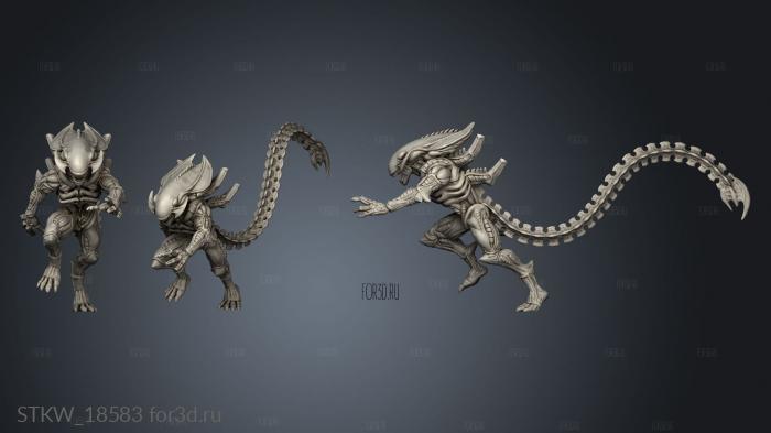 XENO BROOD TYRANT stl model for CNC