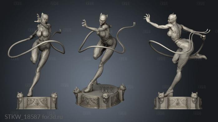 Saber Catwoman Statue Saber stl model for CNC