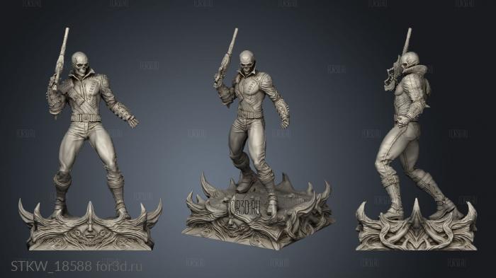 Saber Ghost Rider Statue saber stl model for CNC