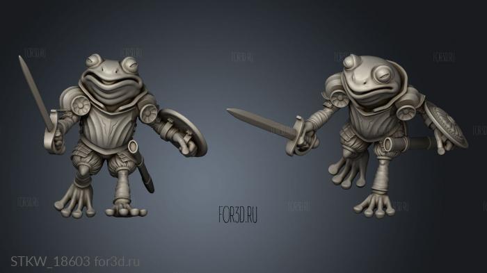 Frog Swordsmen Fancy Swordsman stl model for CNC