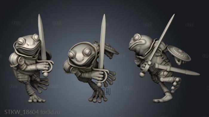 Frog Swordsmen Fancy Swordsman ALT stl model for CNC