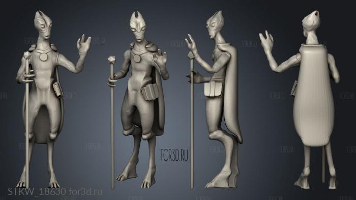 Salarizard salarian wiz staff 3d stl модель для ЧПУ