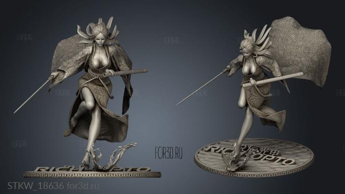 Samurai 3d stl модель для ЧПУ