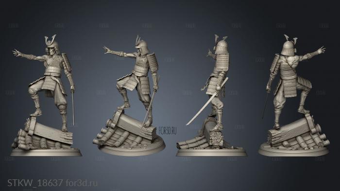 Samurai stl model for CNC