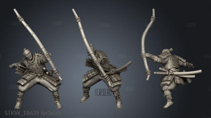 Samurai Cavalry Bowman 3d stl модель для ЧПУ