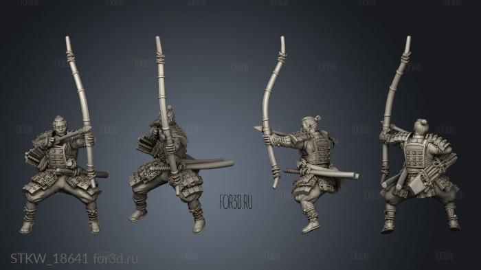 Samurai Cavalry Bowman stl model for CNC