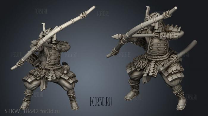 Samurai Cavalry Bowman stl model for CNC