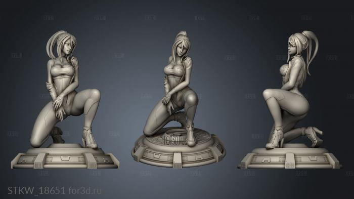 Samus Aran Metroid Bangs 3d stl модель для ЧПУ