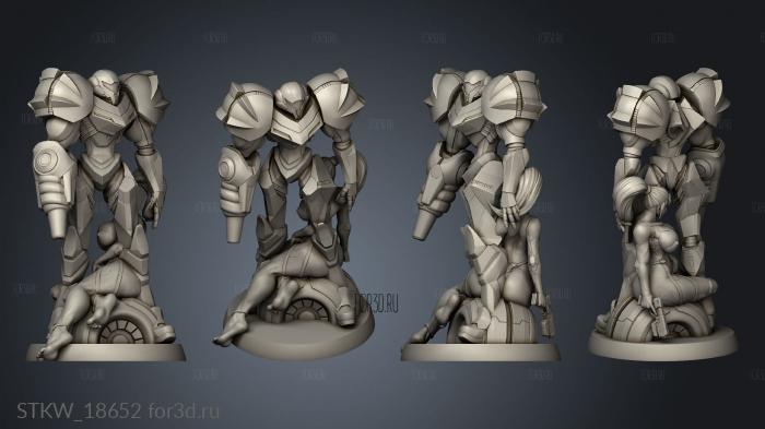 Samus mech stl model for CNC