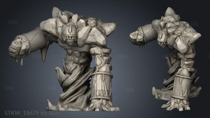 Sand Golem Giant stl model for CNC