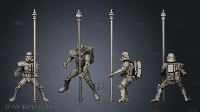 Sandtrooper Dewback Rider Kit ividual Electrostaff stl model for CNC