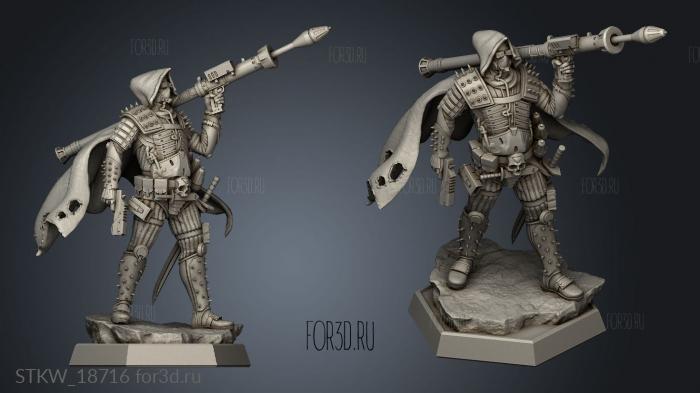 Bazooka Mercenary stl model for CNC