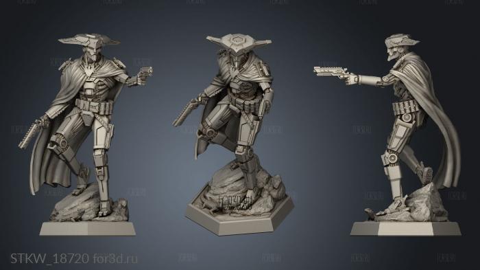 Mech Gunslinger stl model for CNC