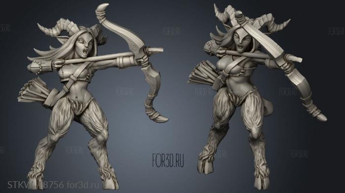 Satyr Lady bow stl model for CNC