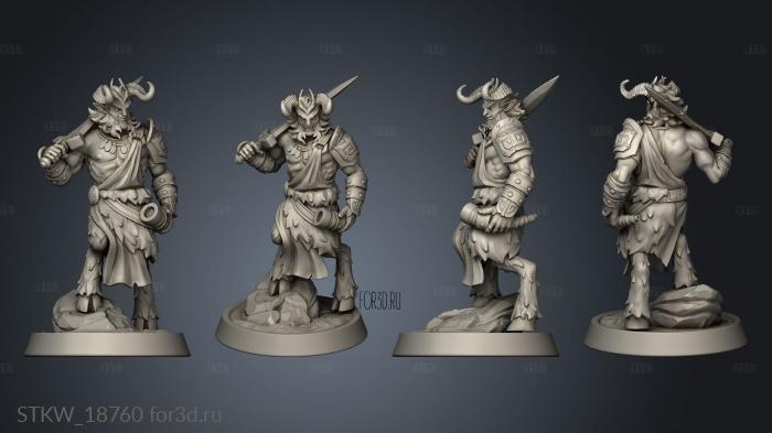 Satyr warrior stl model for CNC